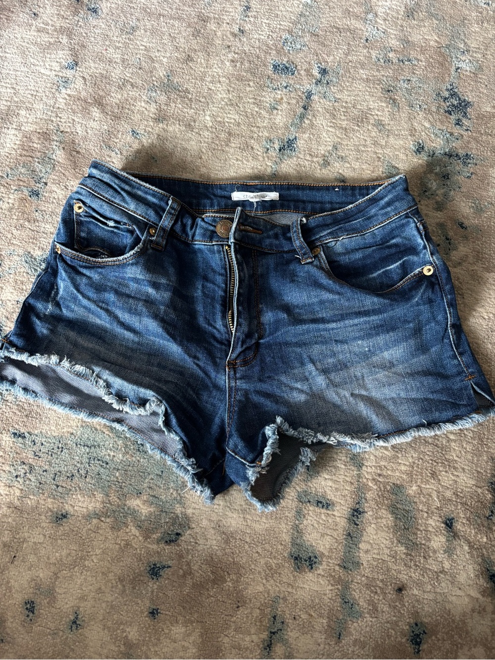 STS Blue Women's Distressed Dark Blue Denim Cutoff Shorts